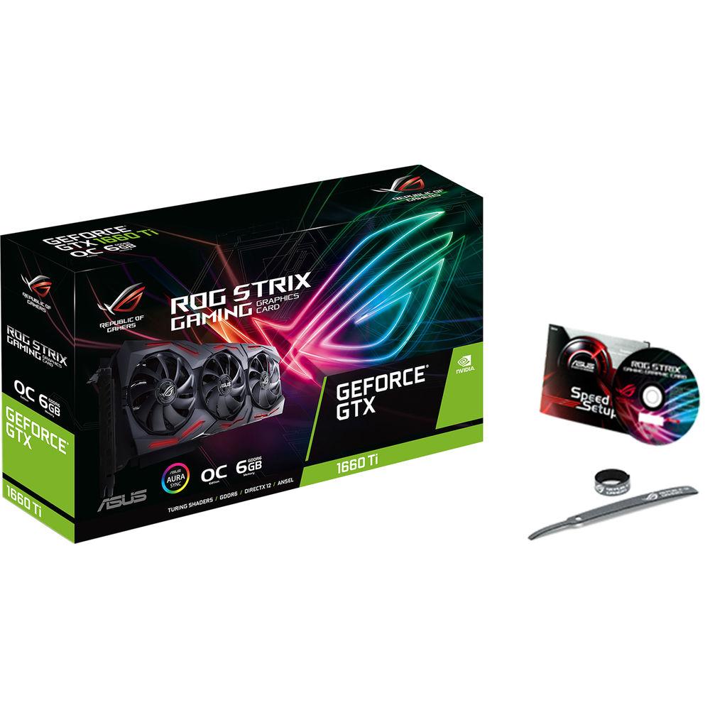 ASUS Republic of Gamers Strix GeForce GTX 1660 Ti OC Edition Graphics Card