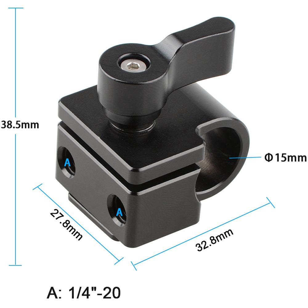 CAMVATE 15mm Rod Clamp with Shoe Mount Adapter
