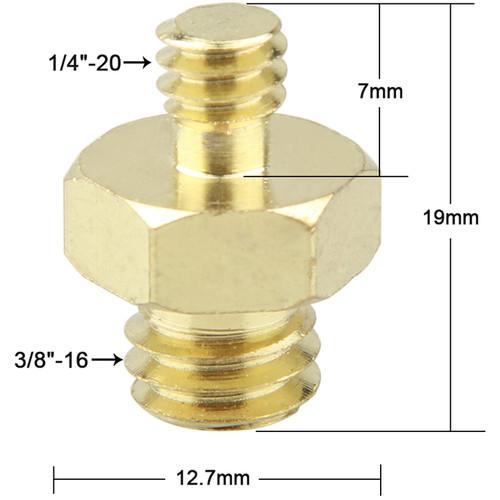 CAMVATE Double Male Thread Adapter with Hex Nut