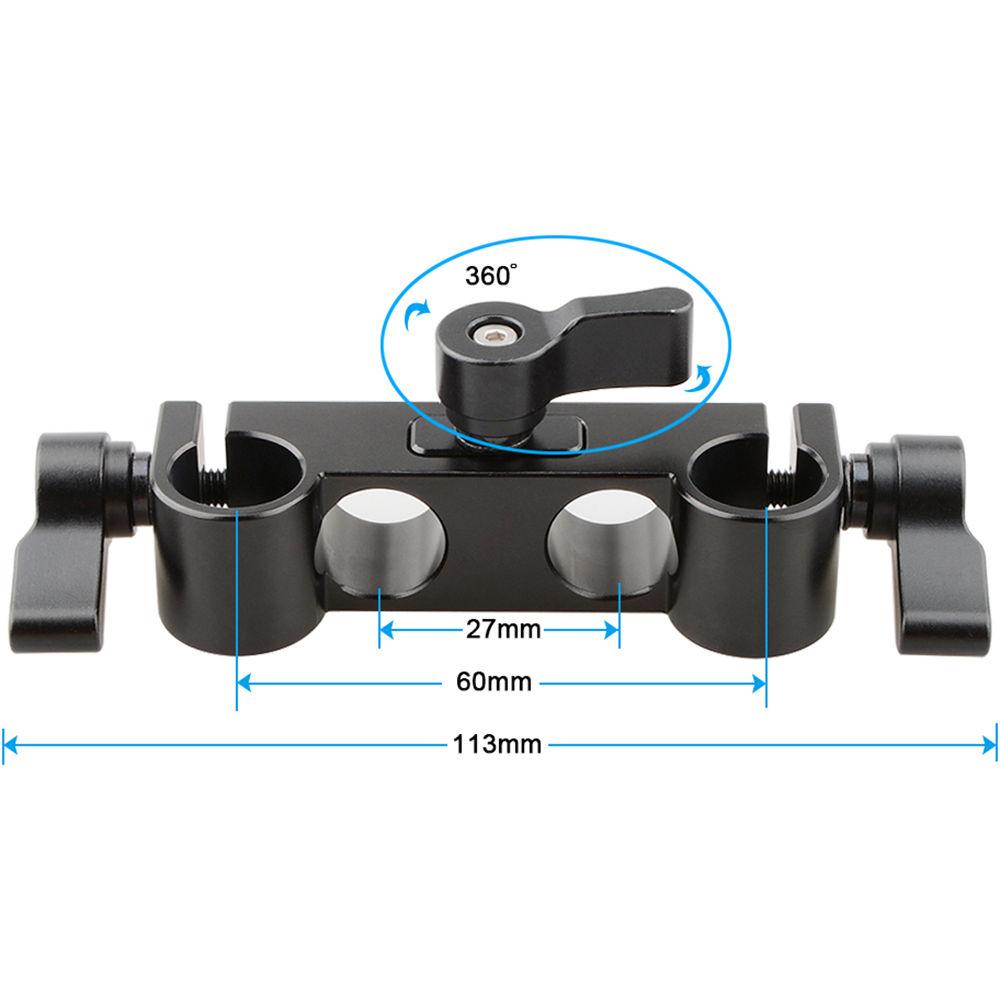 CAMVATE Offset 15mm Rod Block Clamp