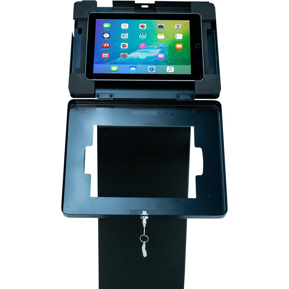 CTA Digital Premium Locking Floor Stand Kiosk for Select iPad, Galaxy, and Other 9.7-10.5" Tablets