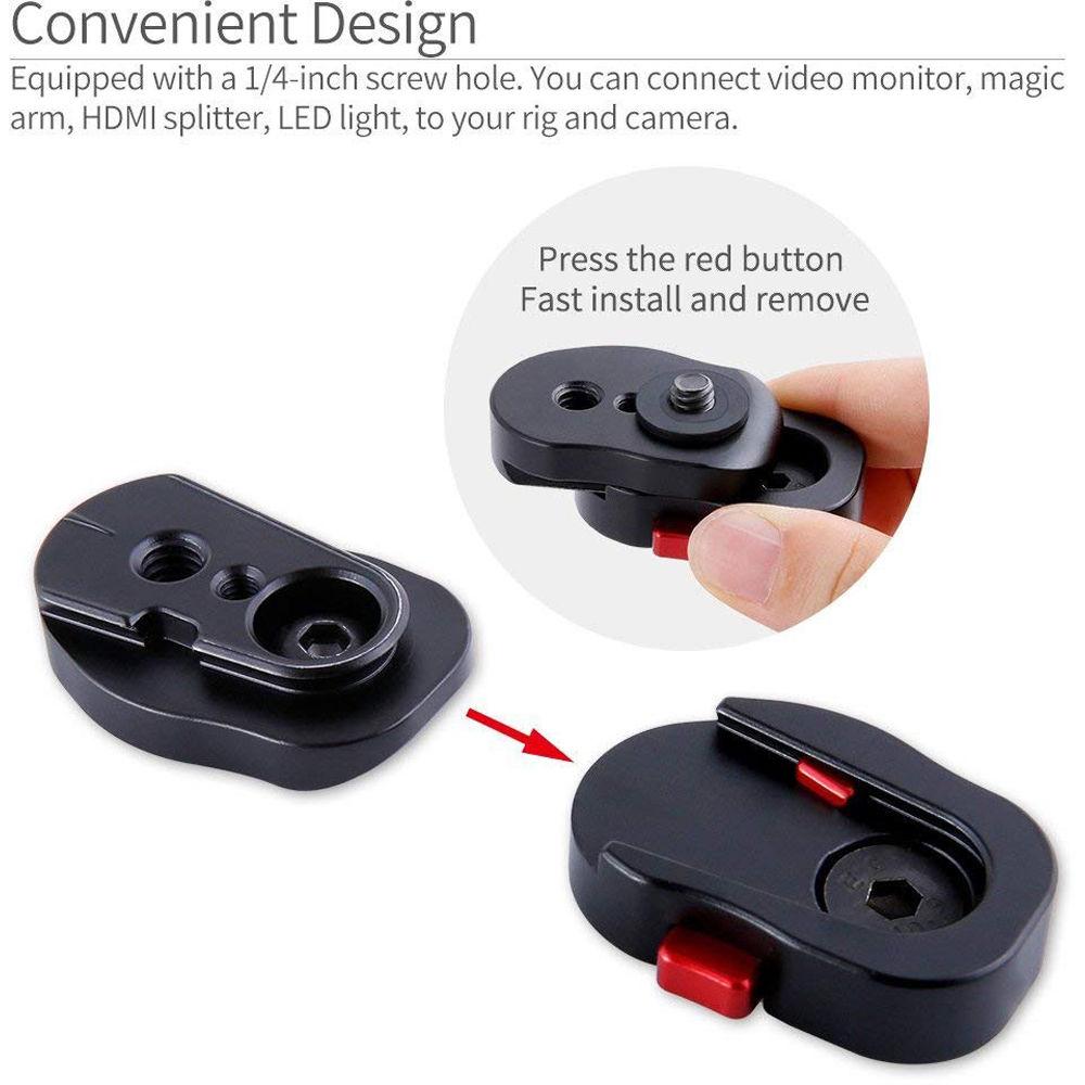 DigitalFoto Solution Limited Quick Release Mount Plate For Video Monitor Microphone LED Light