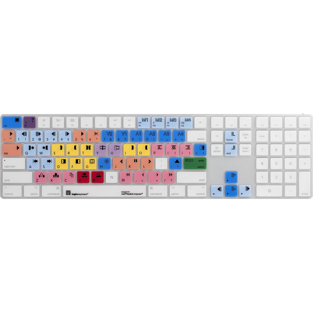LogicKeyboard Avid Media Composer Cover for Apple Magic Keyboard with Numeric Keypad