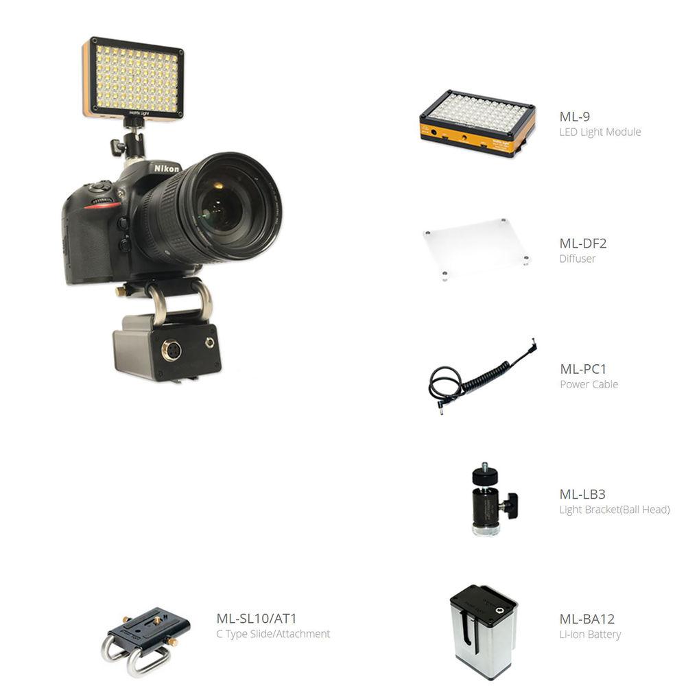 Matrix Light ML-9 LED Light DSLR Camera Kit