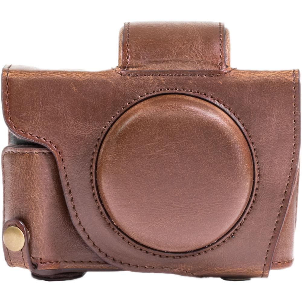 MegaGear Leather Camera Case with Strap for Canon PowerShot G5 X
