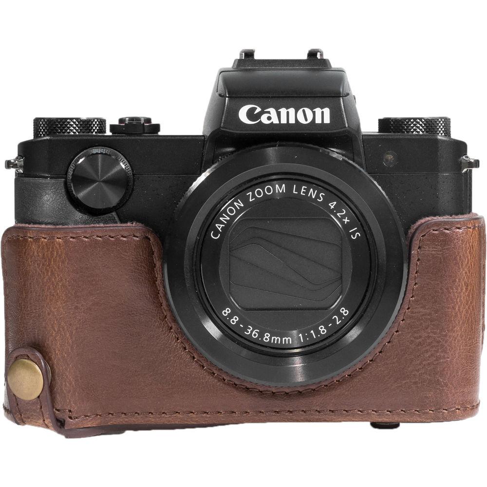 MegaGear Leather Camera Case with Strap for Canon PowerShot G5 X