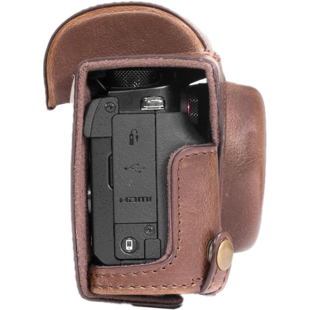 MegaGear Leather Camera Case with Strap for Canon PowerShot G5 X