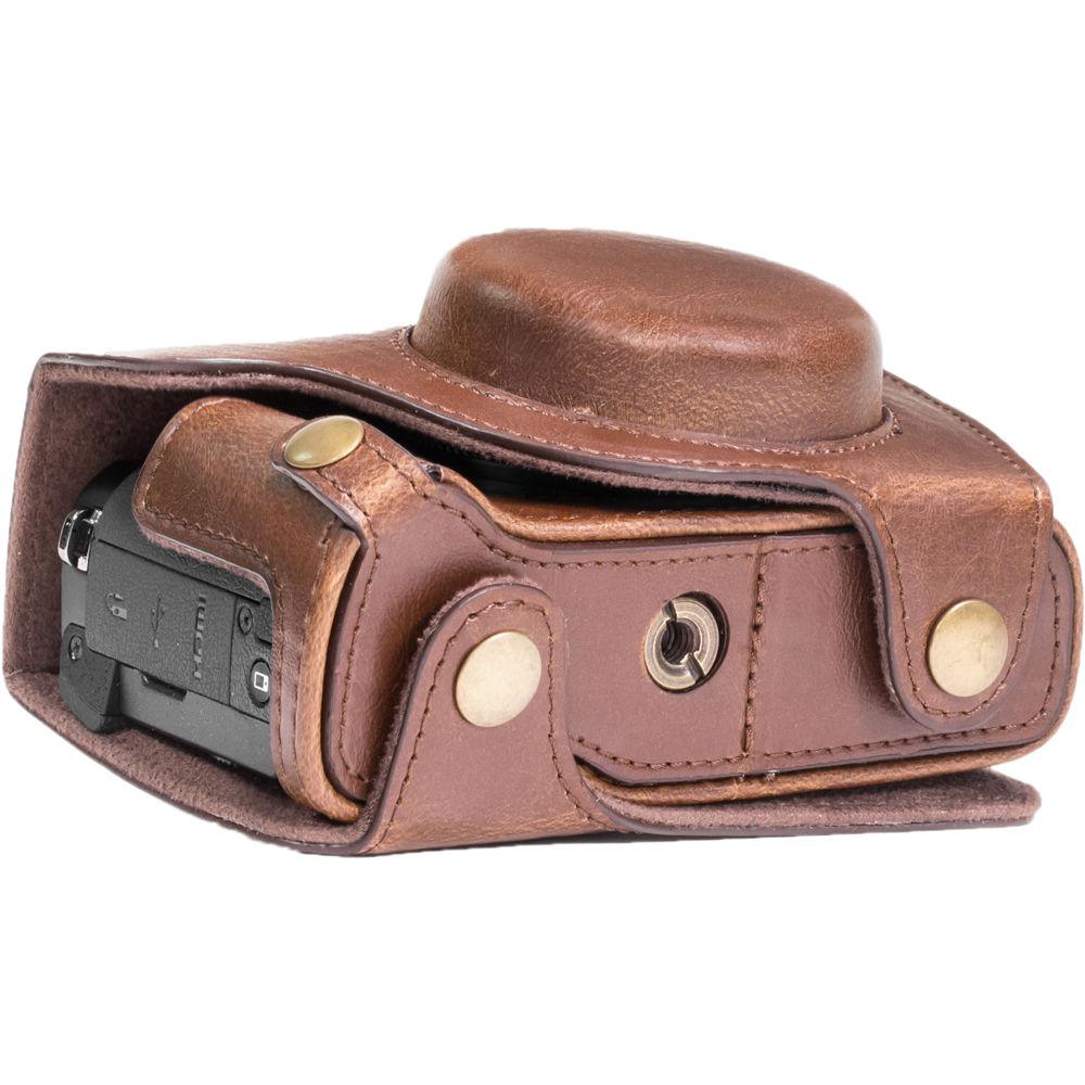 MegaGear Leather Camera Case with Strap for Canon PowerShot G5 X