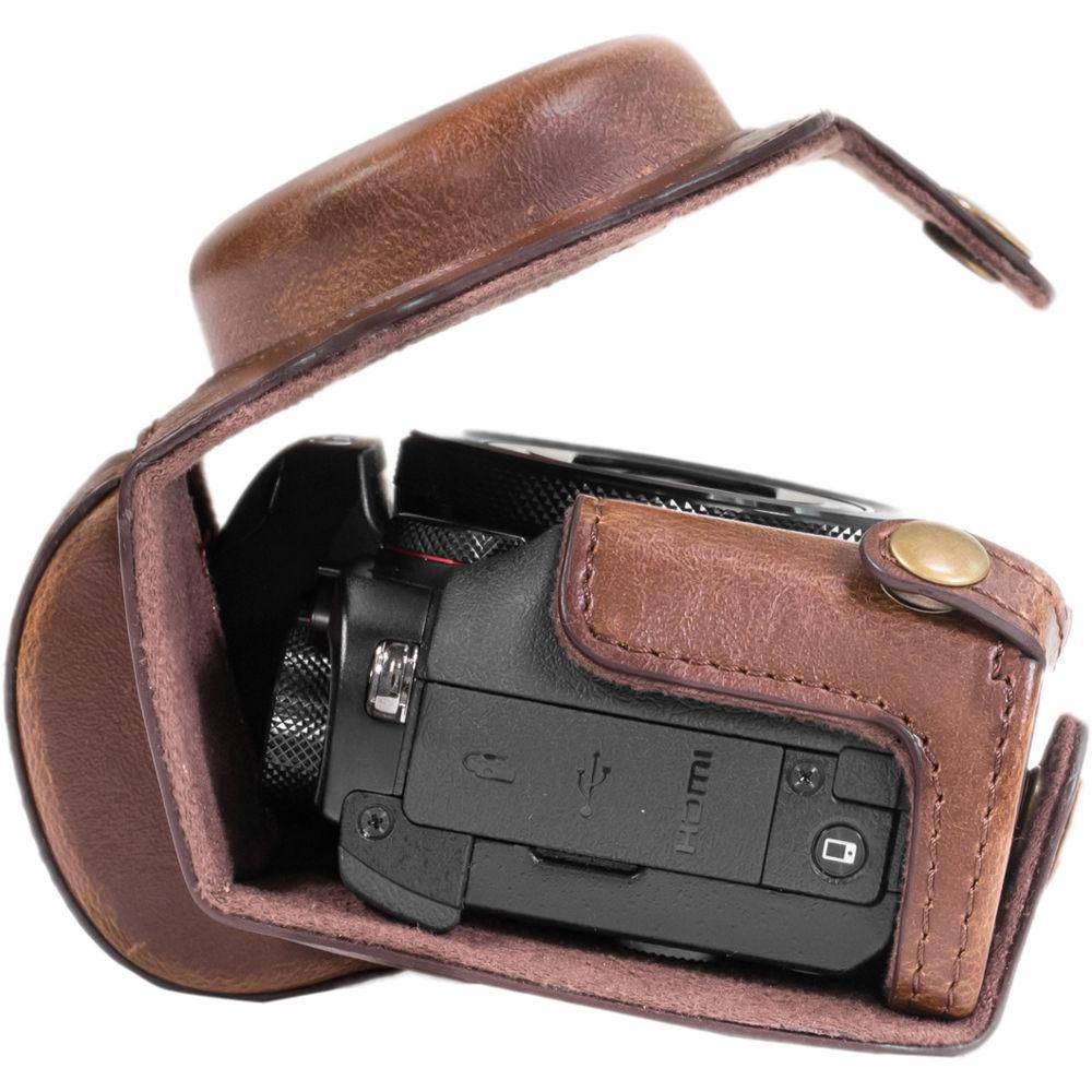 MegaGear Leather Camera Case with Strap for Canon PowerShot G5 X