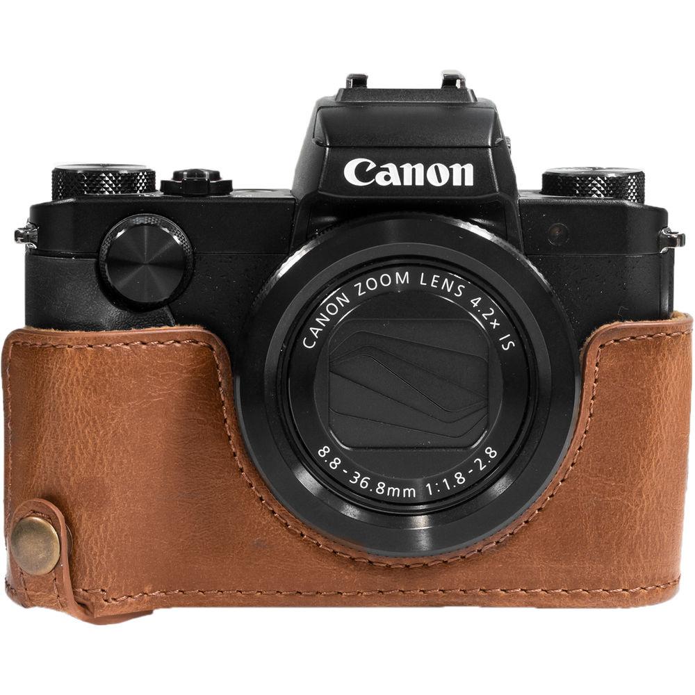 MegaGear Leather Camera Case with Strap for Canon PowerShot G5 X