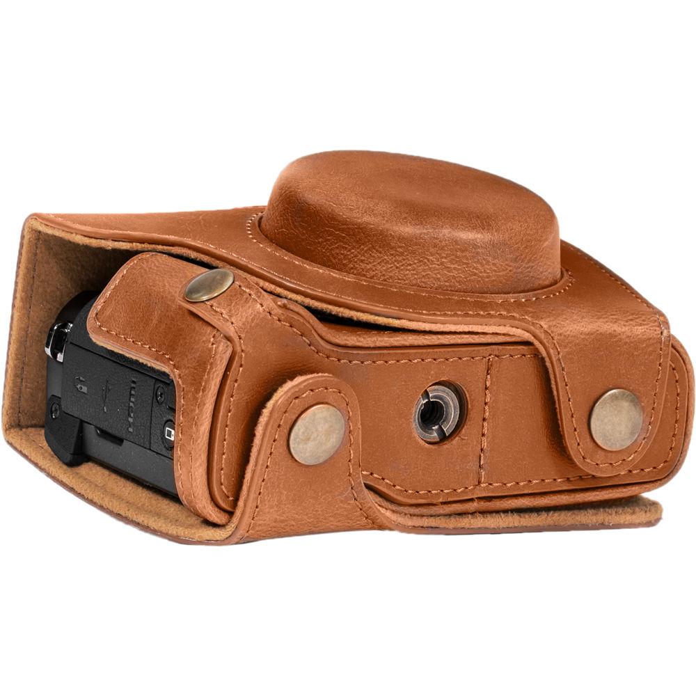 MegaGear Leather Camera Case with Strap for Canon PowerShot G5 X