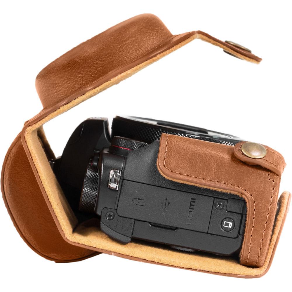 MegaGear Leather Camera Case with Strap for Canon PowerShot G5 X