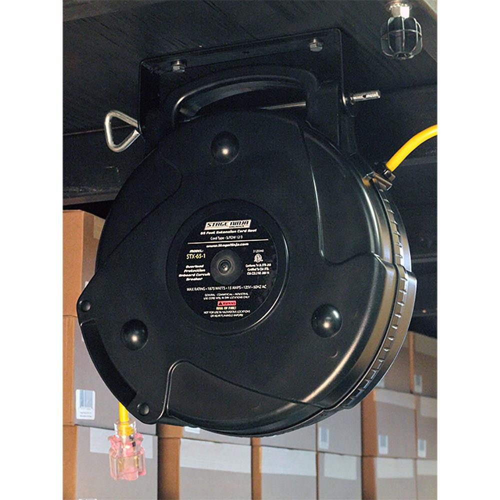 Stage Ninja 12-AWG 1-Outlet Retractable Power Reel with LED Power Indicator and Circuit Breaker