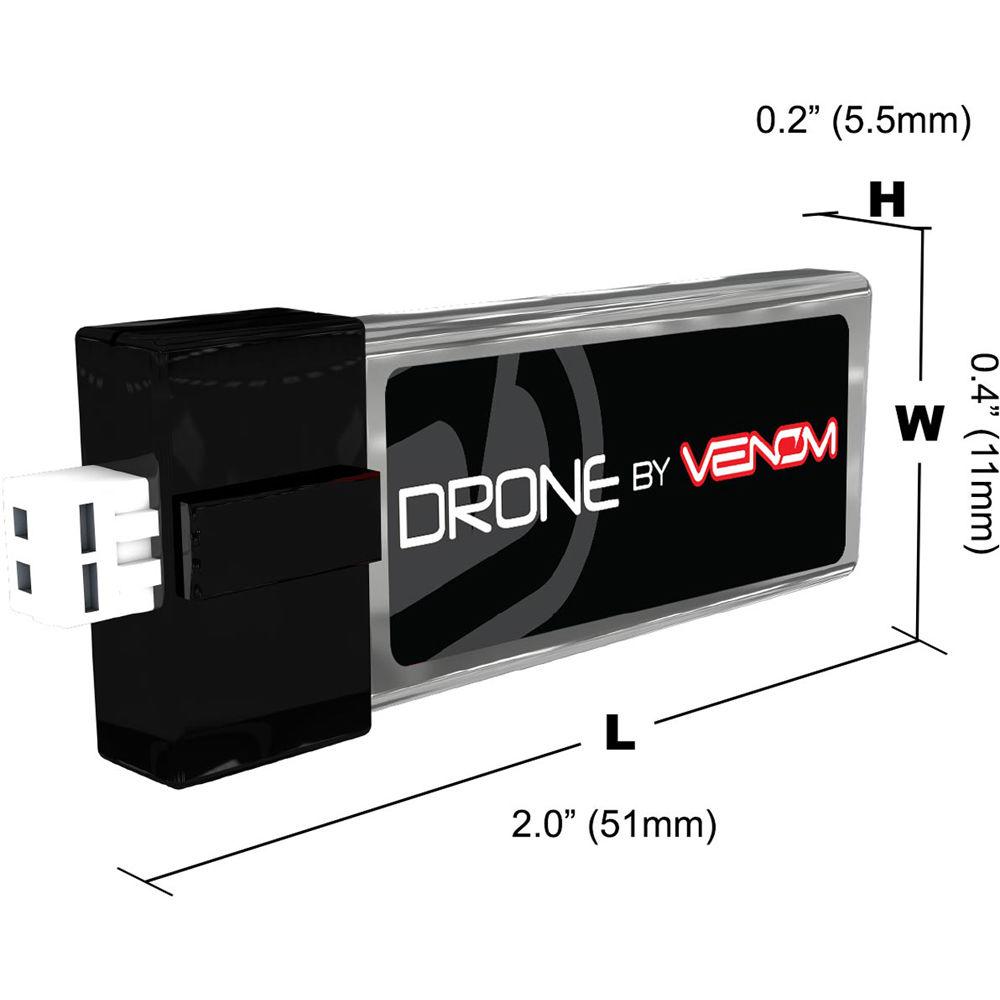 Venom Group 3.7V 45C 1S LiPo Micro Drone Battery with E-Flite MCX Plug