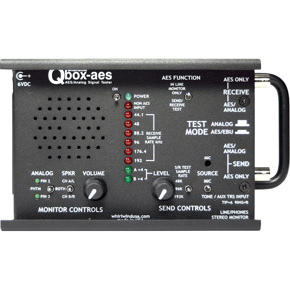 Whirlwind AES EBU Tester with 44.1 to 192 kHz Input Sample Rates