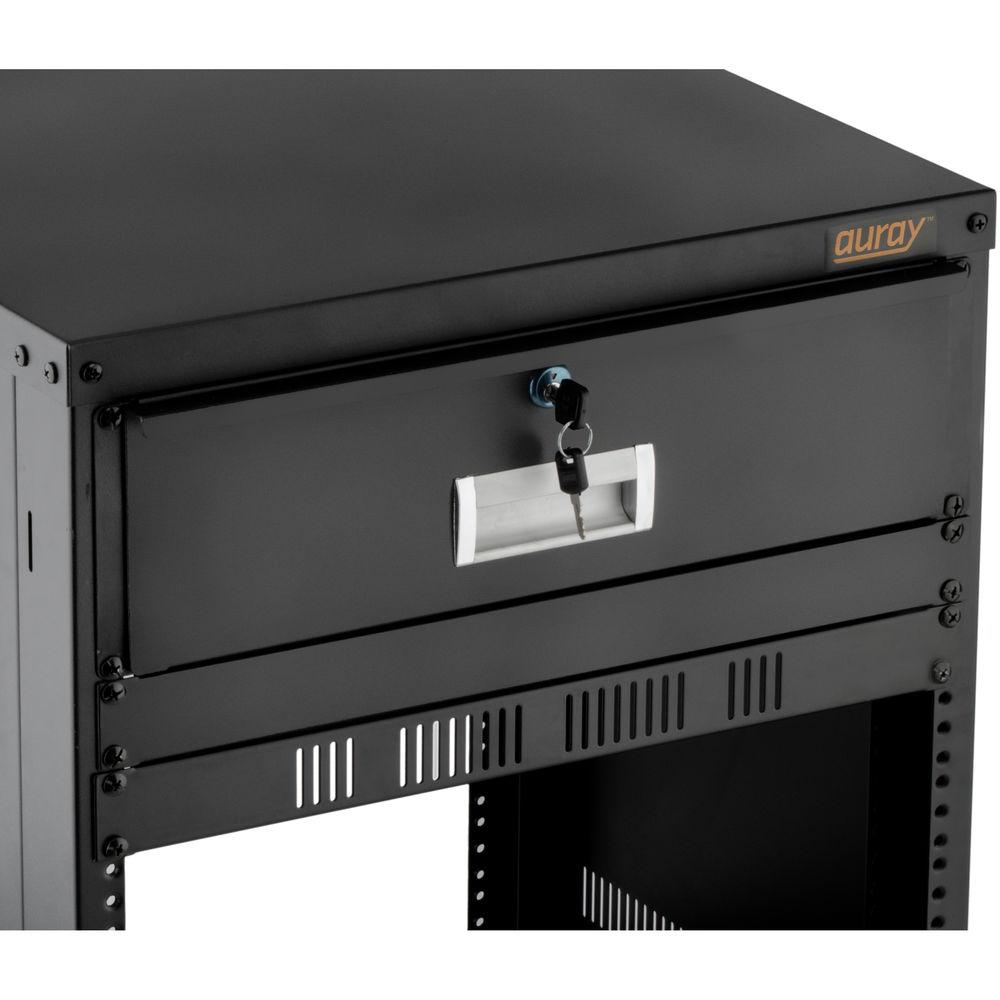 Auray RD-L-3U Three-Space Locking Rack Drawer