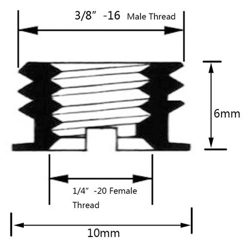CAMVATE 1 4"-20 Female To 3 8"-16 Male Screw Adapter For Tripod