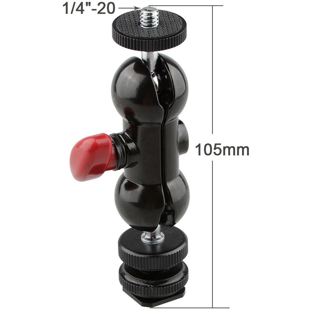 CAMVATE 360° Rotating Double Ball Head with Shoe Mount & 1 4"-20 Screw
