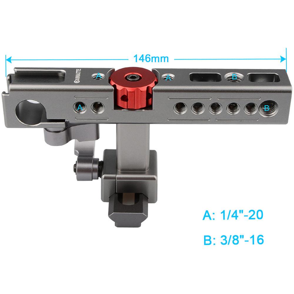 CAMVATE Nato Top Handle Kit with 15mm Rod Clamp & Shoe Mounts for Camera Cage