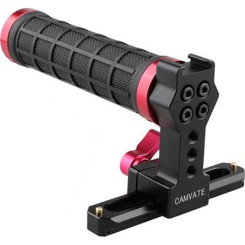 CAMVATE Quick Release Black Rubber Grip Handle with 100mm NATO Rail