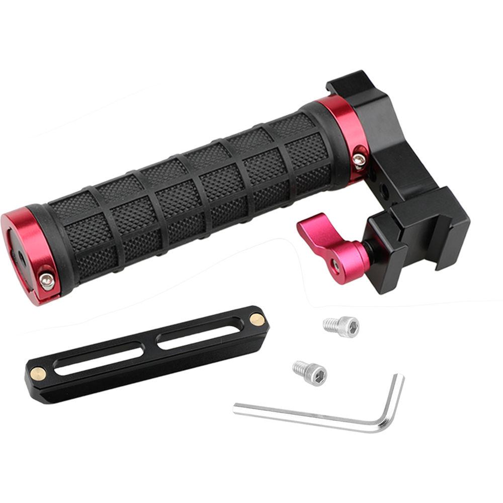 CAMVATE Quick Release Black Rubber Grip Handle with 100mm NATO Rail