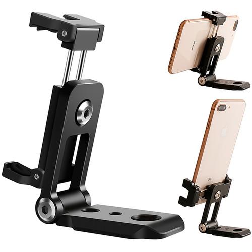 DigitalFoto Solution Limited Foldable Tripod Mount Adapter Phone Clipper Holder Vertical 360 Tripod Stand Quick Release Plate For