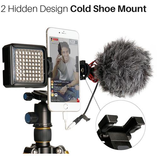 DigitalFoto Solution Limited Foldable Tripod Mount Adapter Phone Clipper Holder Vertical 360 Tripod Stand Quick Release Plate For