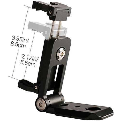 DigitalFoto Solution Limited Foldable Tripod Mount Adapter Phone Clipper Holder Vertical 360 Tripod Stand Quick Release Plate For