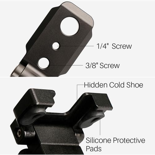 DigitalFoto Solution Limited Foldable Tripod Mount Adapter Phone Clipper Holder Vertical 360 Tripod Stand Quick Release Plate For