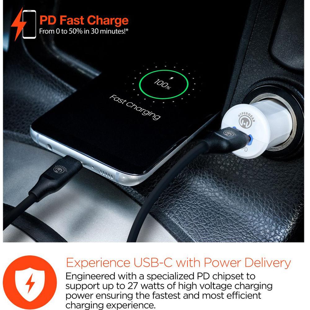 HyperGear USB Type-C 27W Car Charger