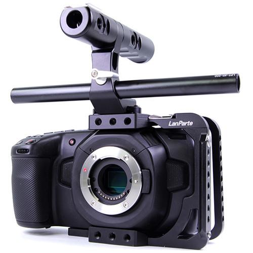 LanParte BMPCC4K Blackmagic Design Pocket Cinema Camera 4K Half Cage with Free Samsung SSD-T5 Clamp