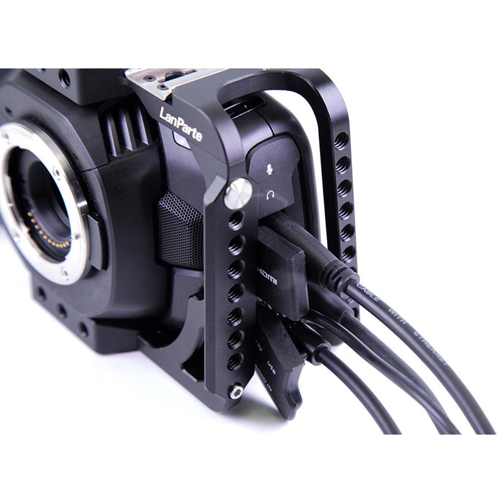 LanParte BMPCC4K Blackmagic Design Pocket Cinema Camera 4K Half Cage with Free Samsung SSD-T5 Clamp