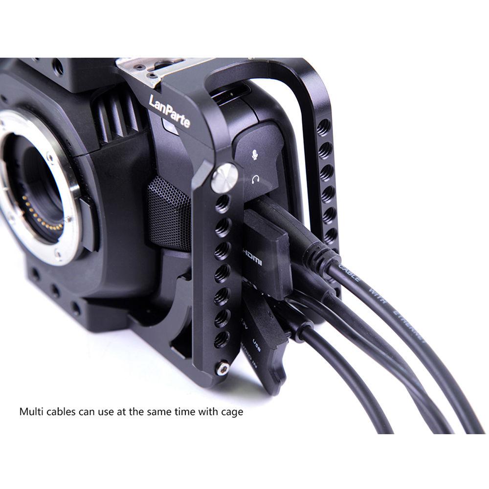 LanParte BMPCC4K Blackmagic Design Pocket Cinema Camera 4K Half Cage with Free Samsung SSD-T5 Clamp