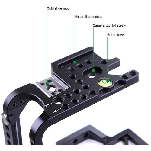 LanParte BMPCC4K Blackmagic Design Pocket Cinema Camera 4K Half Cage with Free Samsung SSD-T5 Clamp