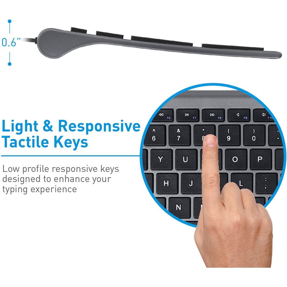 Macally Wired USB Type-C Keyboard for Mac