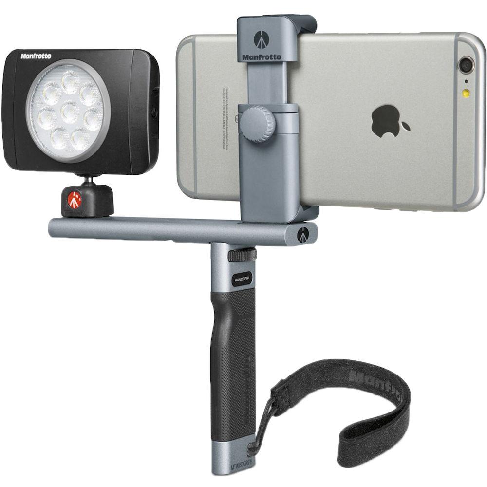 Manfrotto Ergonomic Handle and Accessory Bar for TwistGrip Smartphone Clamp