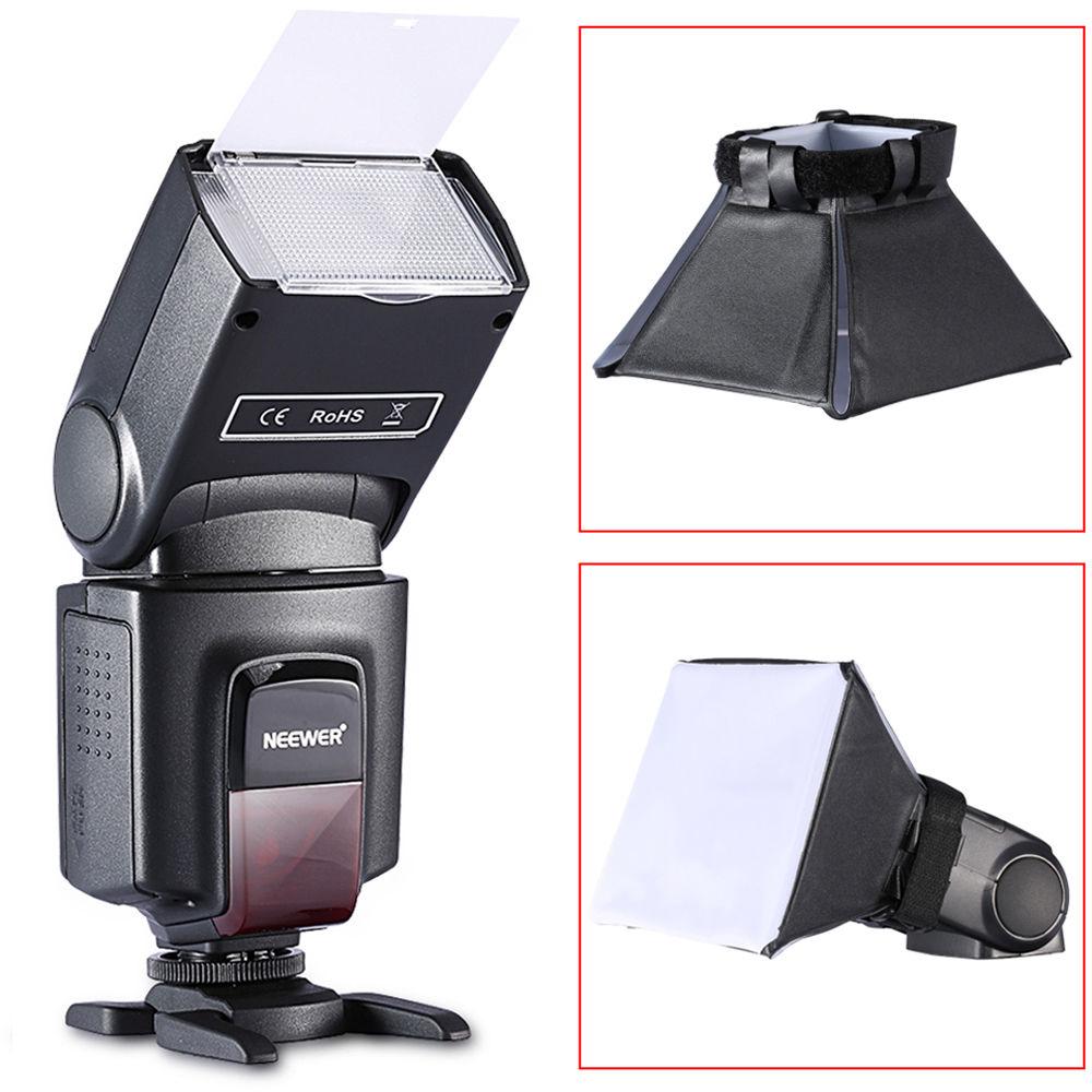 Neewer TT560 Manual Flash with 4 x 5" Softbox and Shutter Release Remote Kit