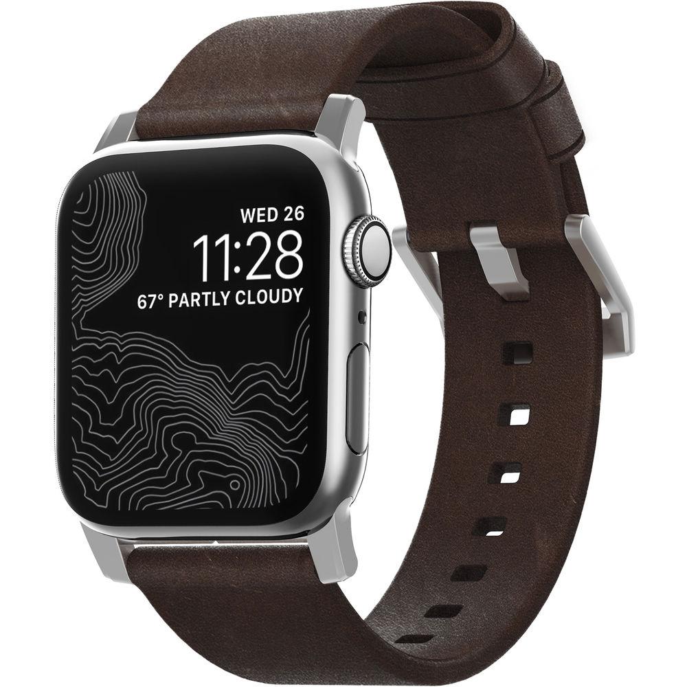 Nomad Modern Leather Watch Strap for 42mm 44mm Apple Watch