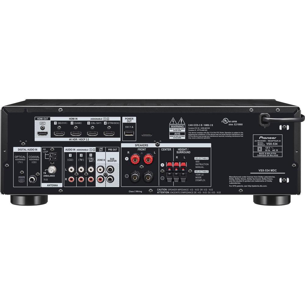 Pioneer VSX-534 5.2-Channel A V Receiver