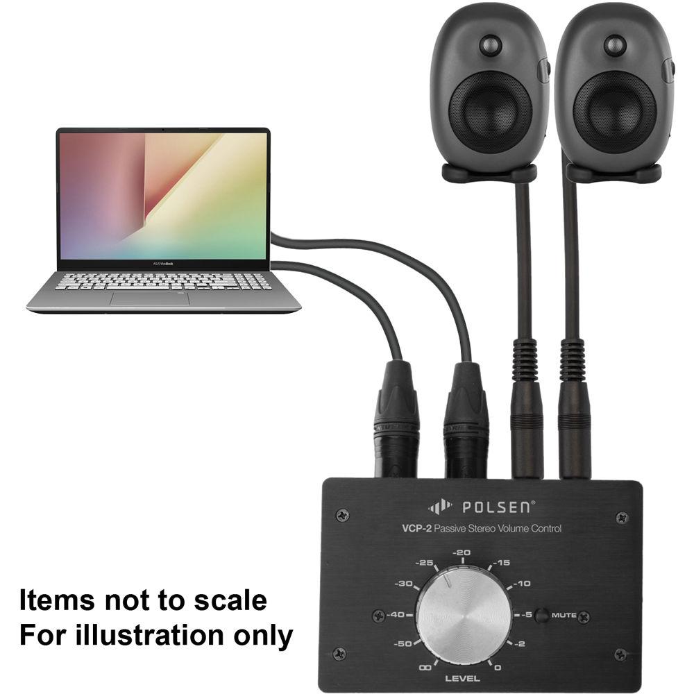Polsen VCP-2 Passive Stereo Volume Controller for Powered Speakers