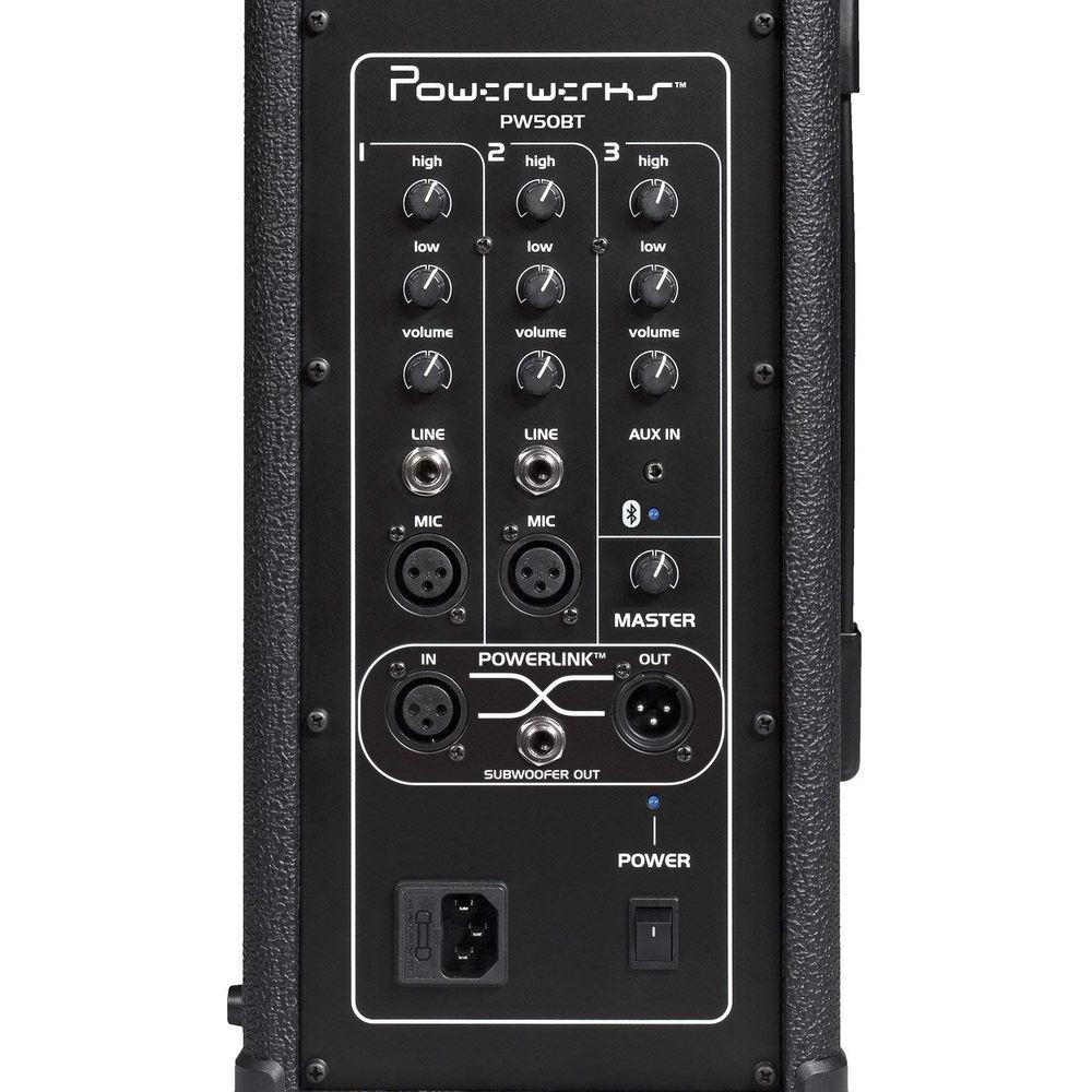 Powerwerks PW50BT 50W Bluetooth PA System, Powerwerks, PW50BT, 50W, Bluetooth, PA, System