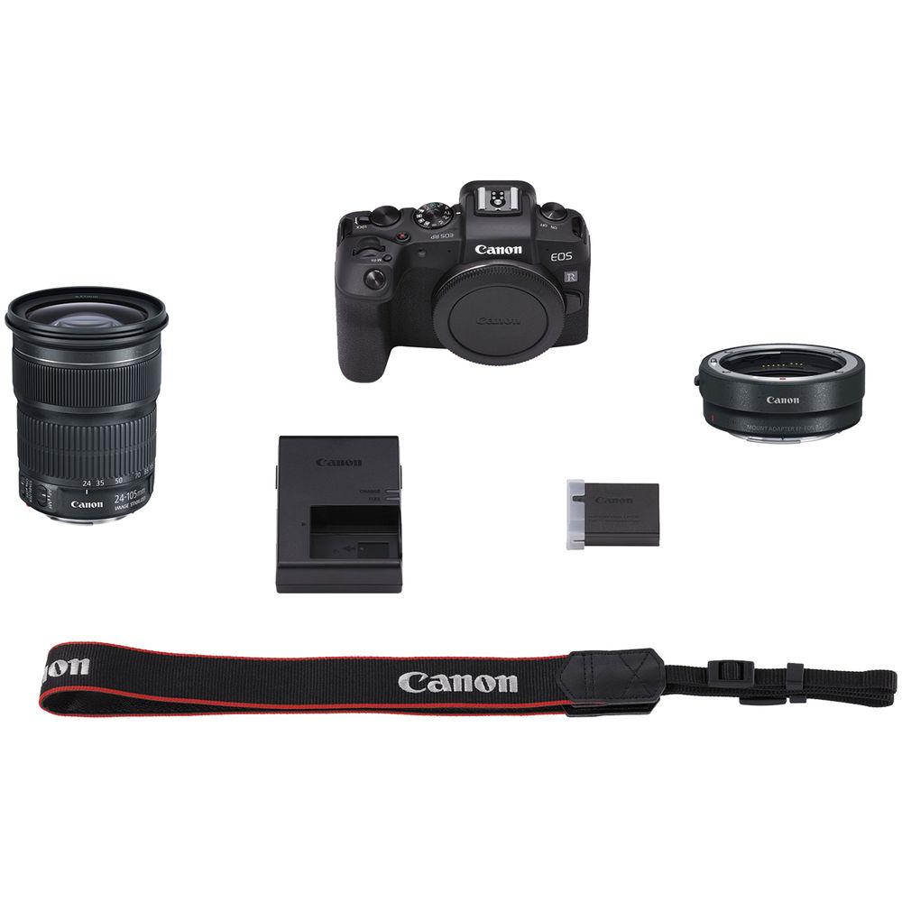 Canon EOS RP Mirrorless Digital Camera with EF 24-105mm f 3.5-5.6 STM Lens and Mount Adapter EF-EOS R Kit