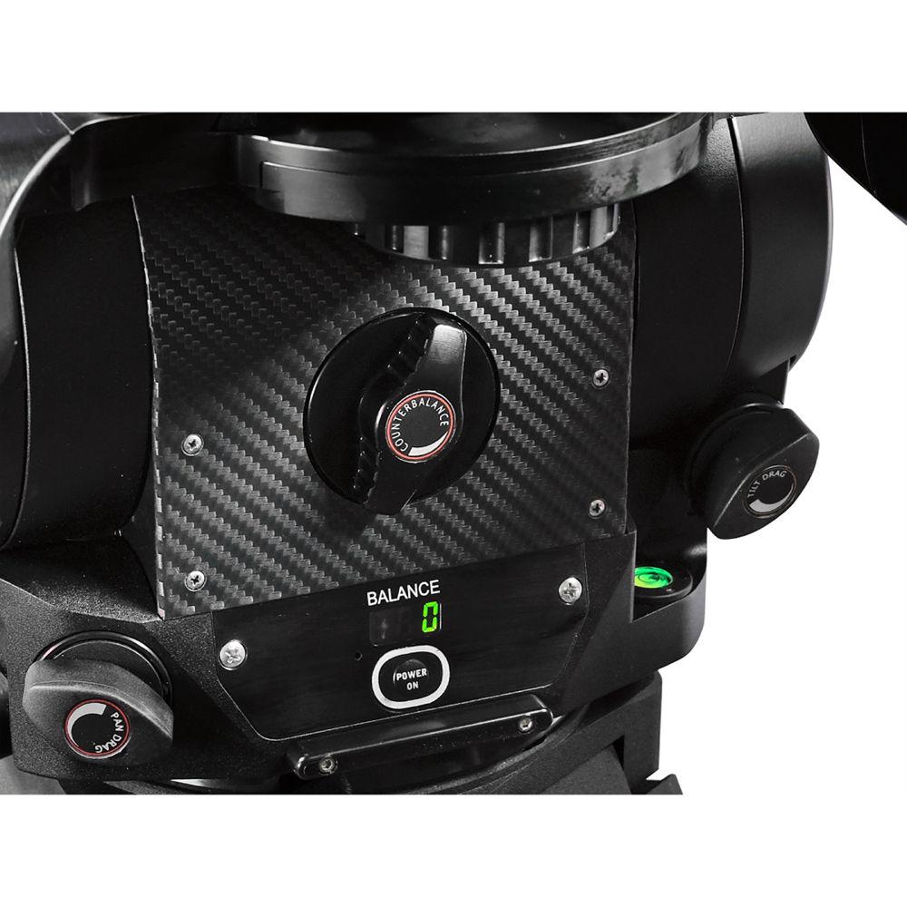 Cartoni Master 65 Head Complete, 1 Stage Alminum Studio Tripod, Ground Spreader