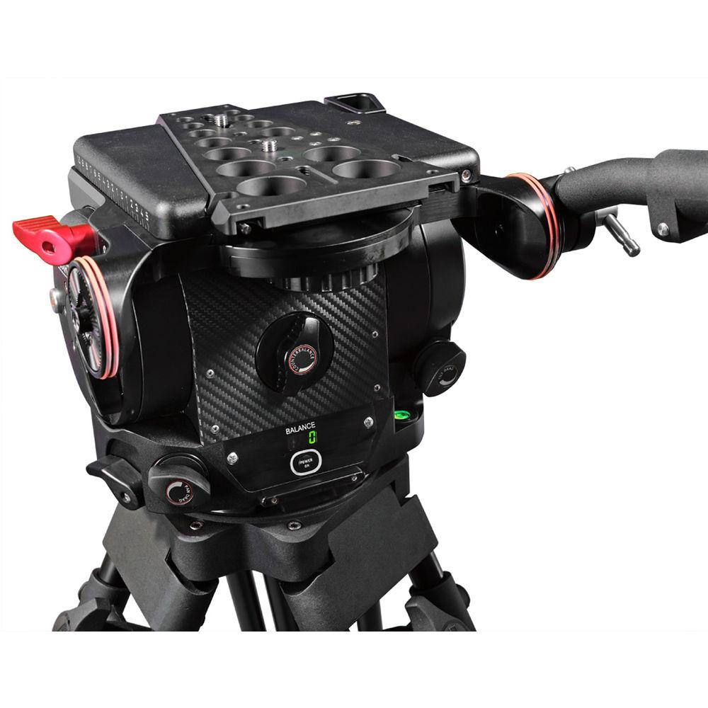 Cartoni Master 65 Head Complete, 1 Stage Alminum Studio Tripod, Ground Spreader