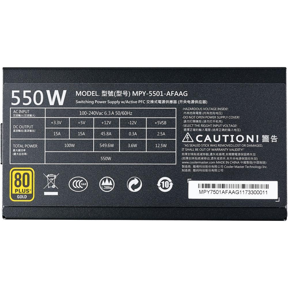 Cooler Master MWE Gold 550 550W 80 Plus Gold Modular Power Supply