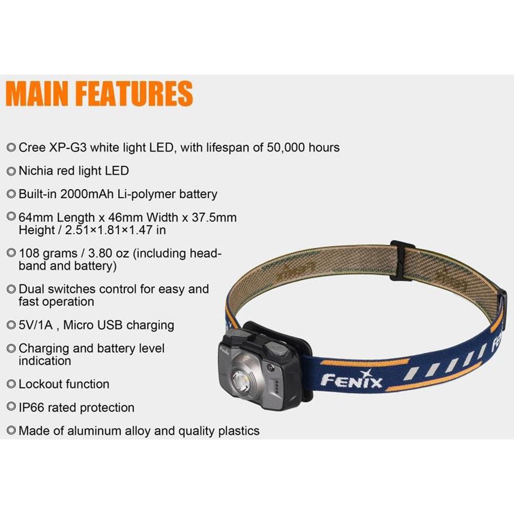 Fenix Flashlight HL32R Rechargeable Headlamp
