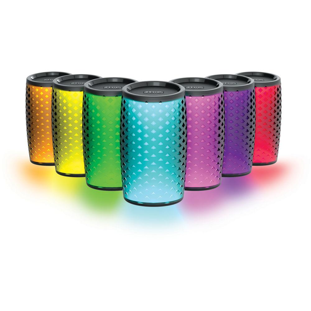 iHome iBT78v2B Color Changing Rechargeable Bluetooth Speaker