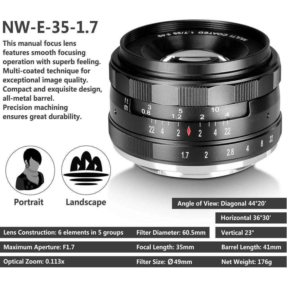 Neewer 35mm f 1.7 Lens for Sony E