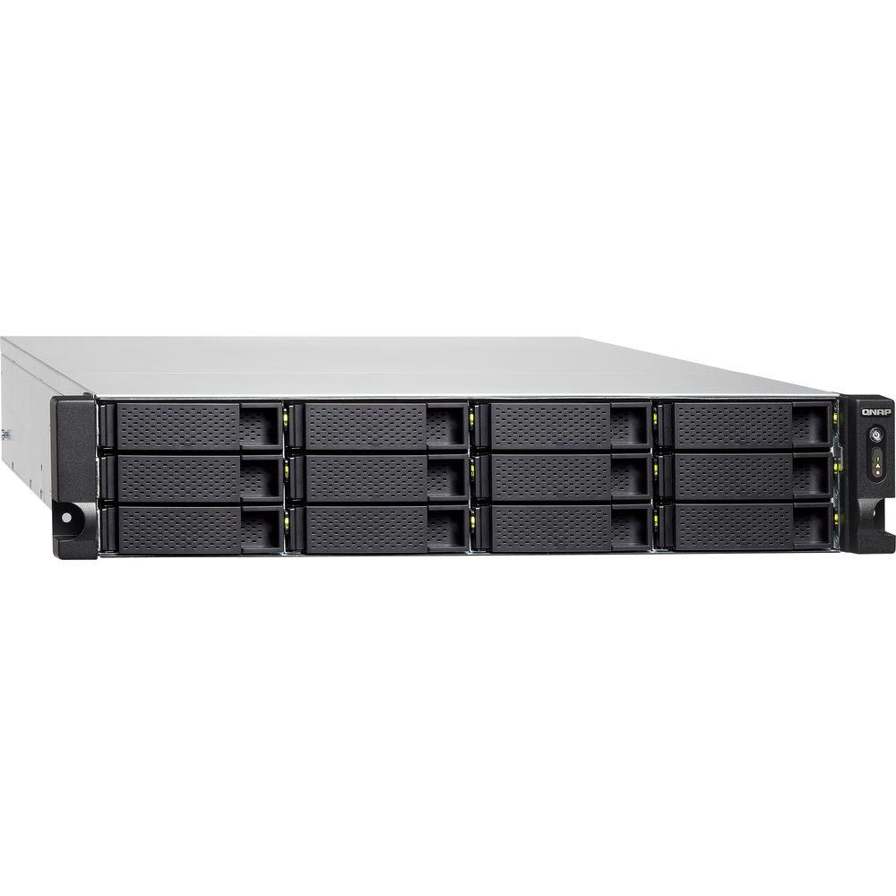 QNAP 2U 12-Bay Nas Quad Core 1.7Ghz 4GB DDR3 Ram 2 X 10Gbe Sfp 2 X Gbe Redundant Power Supply