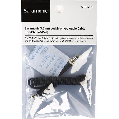 Saramonic SR-PMC1 iPhone iPad Locking 3.5mm Output Connector Cable, Saramonic, SR-PMC1, iPhone, iPad, Locking, 3.5mm, Output, Connector, Cable